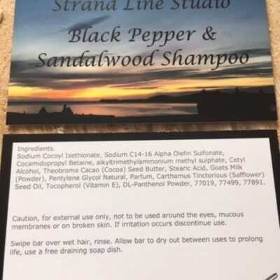 Strand Line Studio | Black Pepper and Sandalwood Shampoo